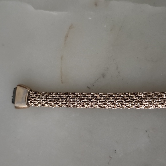 Monet Gold Toned  Woven Magnetic Close Bracelet - Picture 7 of 10